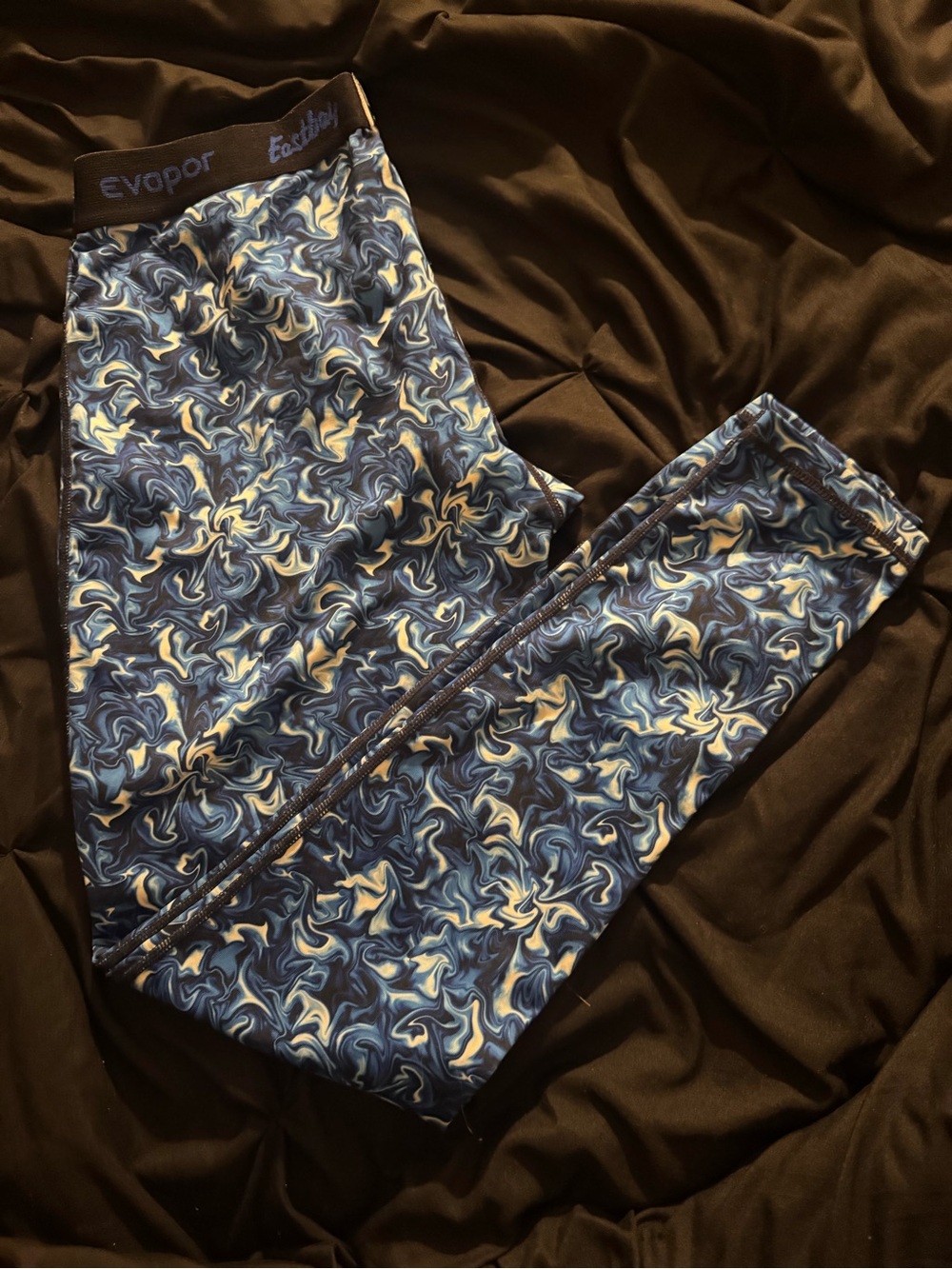 Blue Swirl Leggings - Women's Activewear
